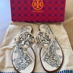 Tory Burch Calf Leather Miller Sandals